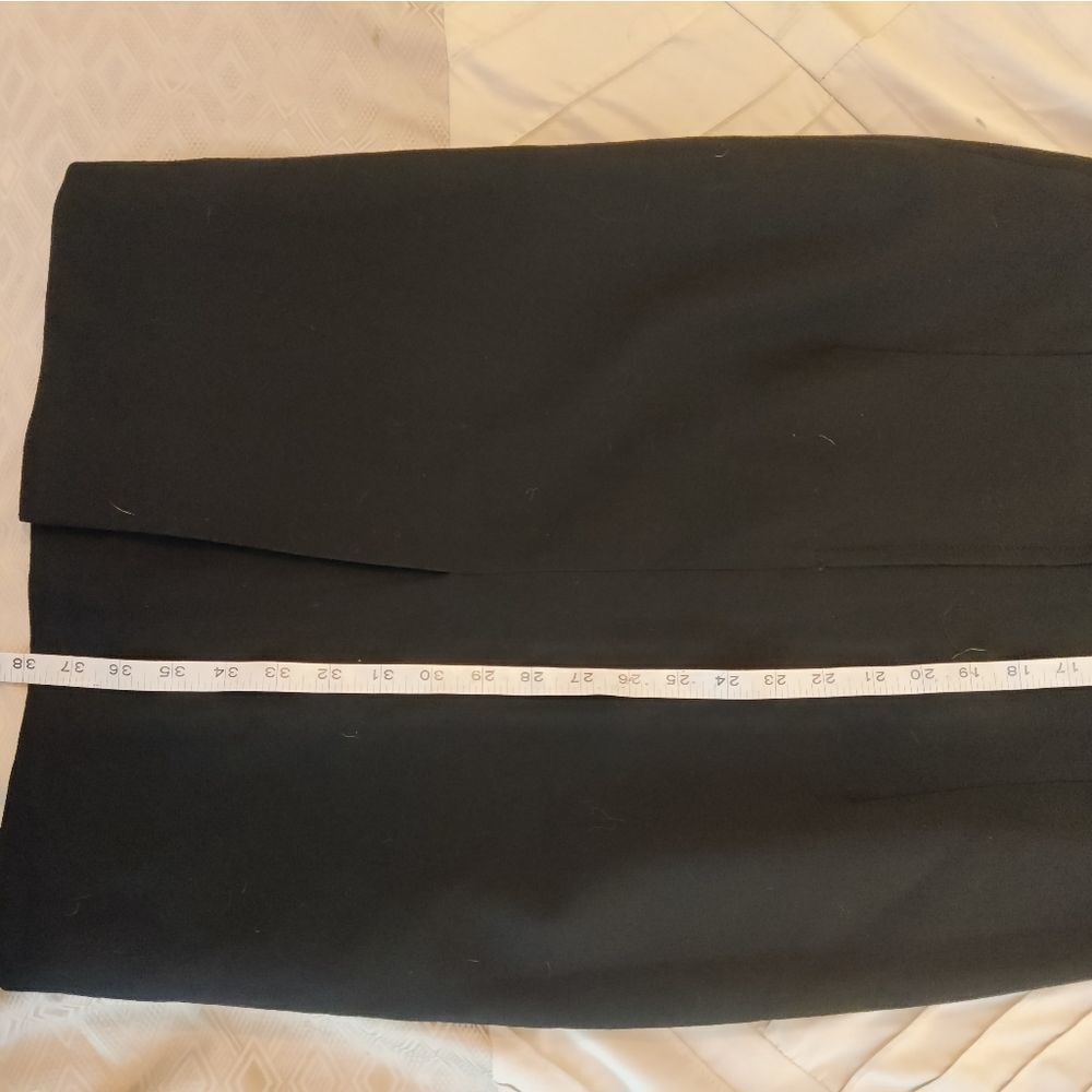 AGNONA black wool crepe square neck midi dress made in Italy euc - Picture 3 of 9
